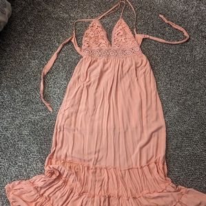 Rue 21 peach maxi dress